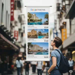 Una imagen donde se puede ver cómo Google Hotel Ads puede ayudarte a recuperar reservas directas y mejorar tu rentabilidad.