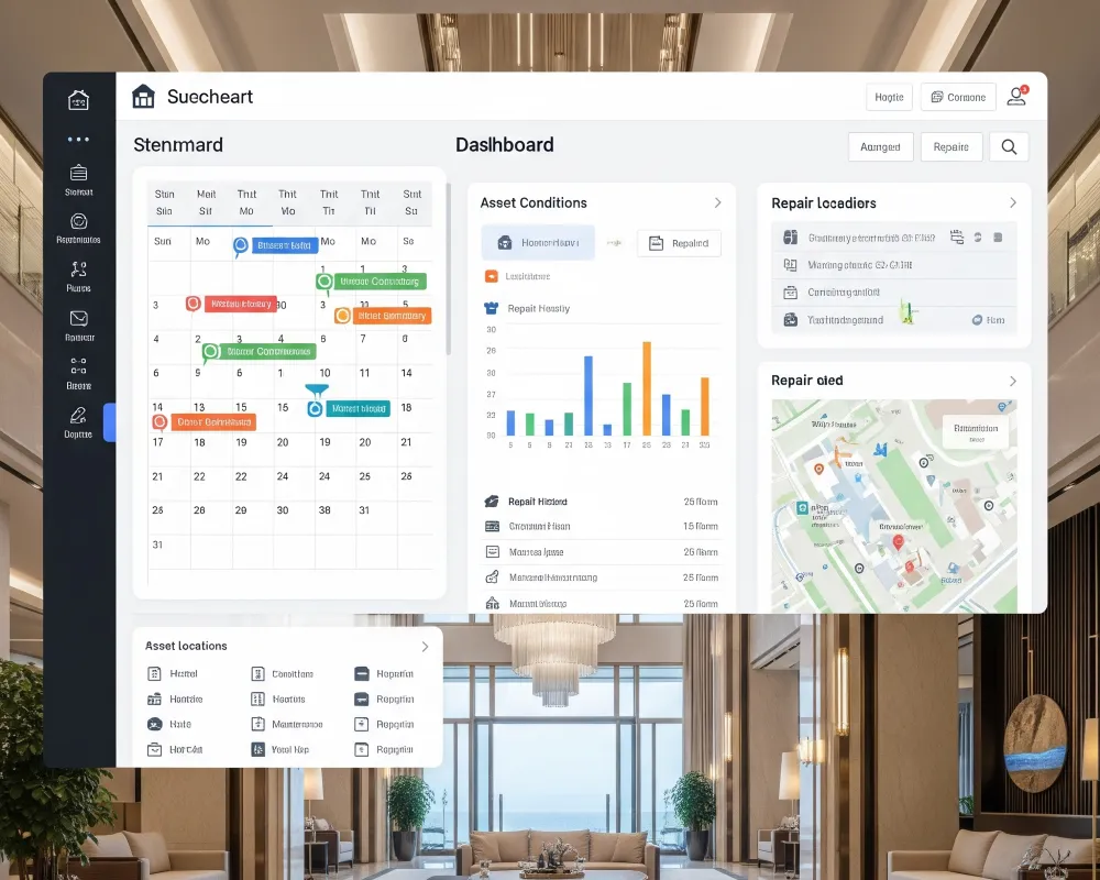Software especializado en mantenimiento hotelero, uno de los tipos de software hoteleros que permiten programar tareas técnicas y controlar el estado de la infraestructura